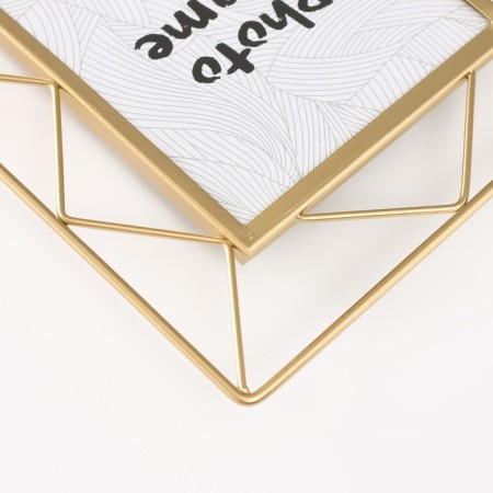 Photo frame Metal in 1 photo 13x18 cm "Loft. Triangles" gold 20.5x1x25 cm-3