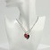 Kulons "Demetrons" Best Friends, Heart, Red-blue color in silver, 45 cm