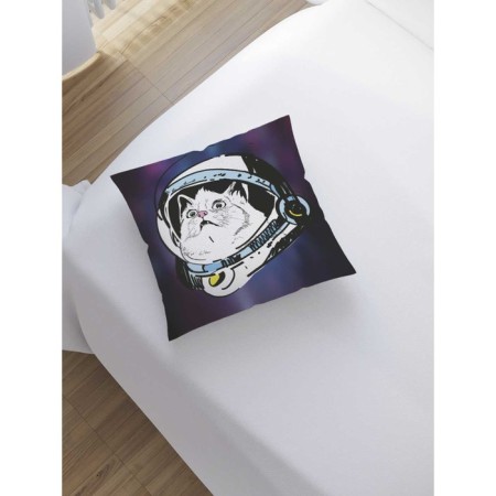 Decorative pillowcase "Cat in space", on a zipper, size 45x45 cm-1