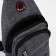 Male sling bag from textiles, gray color