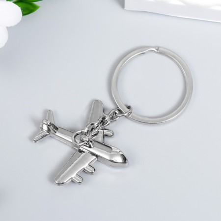 Trick Metal "Airplane with turbines" silver 3.8x3.8 cm-3