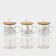 Glass mug with a wooden lid "Lama", 300 ml, Mix drawing