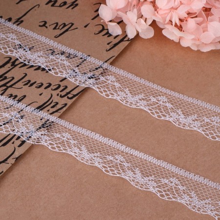 Capricon lace, 20 mm × 10 ± 1 m, white color-1