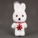 A toy of foam "Bunny" with snowflakes, 13 cm