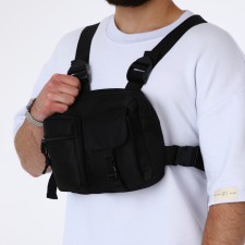 Babberry bag with lightning, 2 external pockets, black color