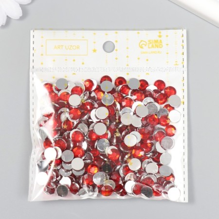 Decor for creativity plastic "Rhinas. Red" set 300 pcs d = 0.8 cm-3