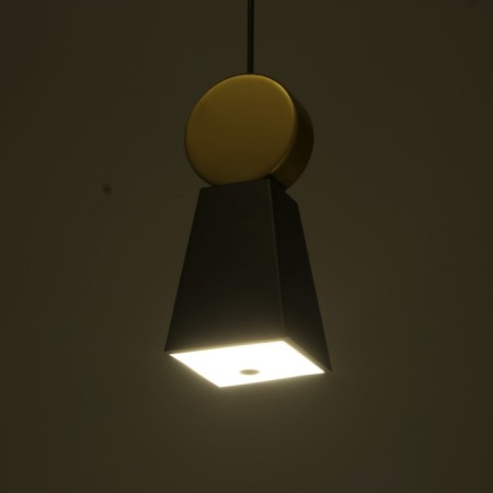 Lamp Bayerlux 2284/1 LED black and gold 10x10x24-124 cm-3