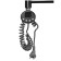 Domoterm electric heated towel rail "Calipso" P9, 500x700 mm, left, black matte