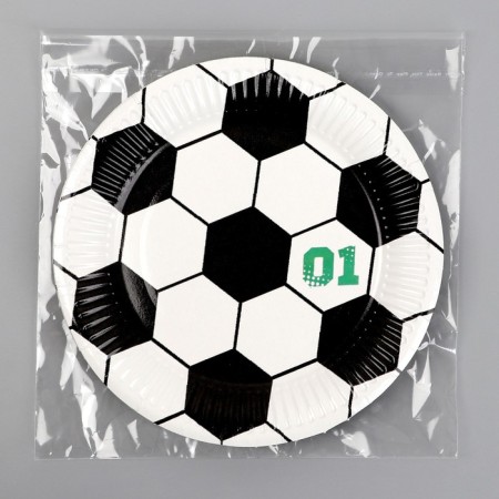 Disposable paper plate "Football"-4