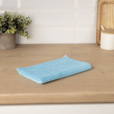 Raccoon rag, 250 g/m², 50 × 30 cm, microfiber, with overlock, 1 pc, color of blue-7