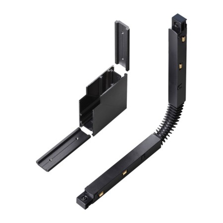 Connector L-shaped flum, black color-4