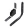 Connector L-shaped flum, black color