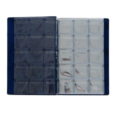 Album for coins 125 x 185 mm Calligrata, 150 coins, cell 35 x 35 mm, 10 sheets, covering artificial leather, blue-3