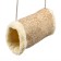 Suspended fur tunnel for rodents, 19 x 12 x 13 cm, beige