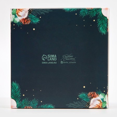 Box for confectionery products with PVC CLOW, 12 x 6 x 11.5 cm, New Year-6