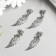 Bale with a suspension metal for creativity "Wing" silver 4.3 cm