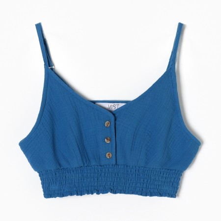 TOP shortened female Mist Muslin size XS, col. blue-5