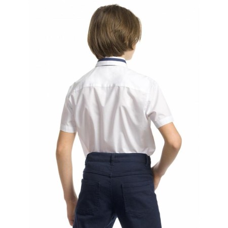 Short -sleeve shirt for Pelican boy, height 140 cm, white color-1