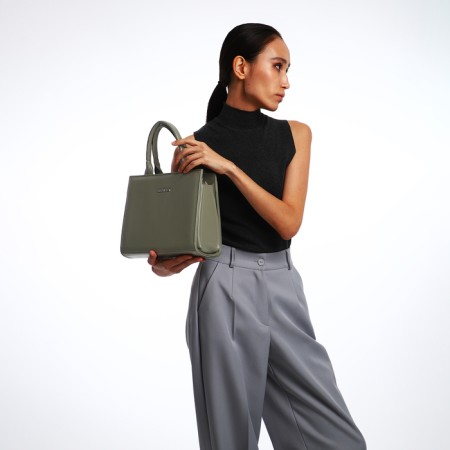 Female bag Textura, tout, average size, khaki color