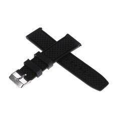 Solomon watch strap, 22 mm, l-20.5 cm, silicone, black