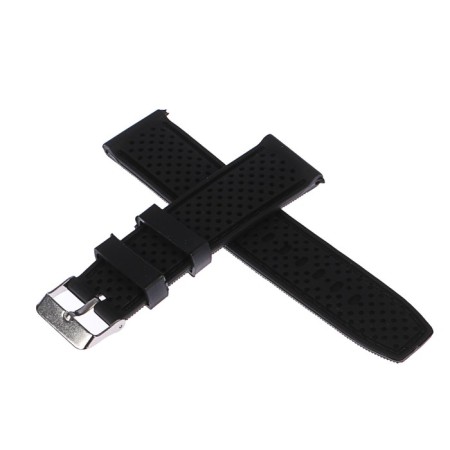 Solomon watch strap, 22 mm, l-20.5 cm, silicone, black