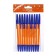 A set of ballpoint pens, 0.7 mm, 10 pieces, blue rod, orange case