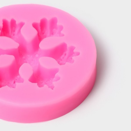 Mold "Snowflake", silicone, 6.7 × 6.7 cm, color mix-2