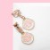 Clips children's "chosen" paws, white-pink color in gold