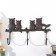 Decorative metal hooks "owls on a branch" 27x5x15.5 cm