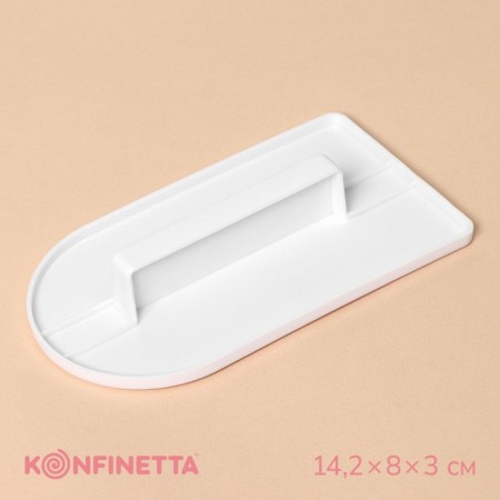 Confectionery spatula with Konfinetta handle, 14.2 × 8 cm, white color