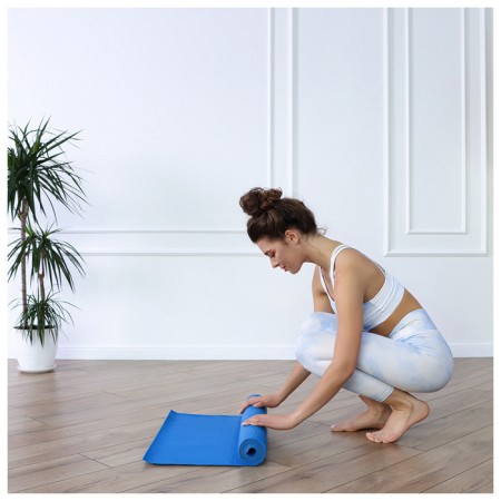 Sangh yoga rug, 173x61x0.3 cm, blue color-5