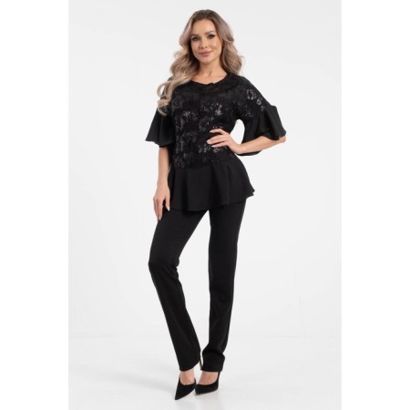 Female blouse, size 42, black color-5