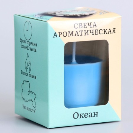 Aromatic candle in glass 5x6cm, ocean-4