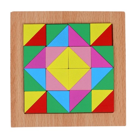 Puzzle "Structure of figures and patterns", triangles-1