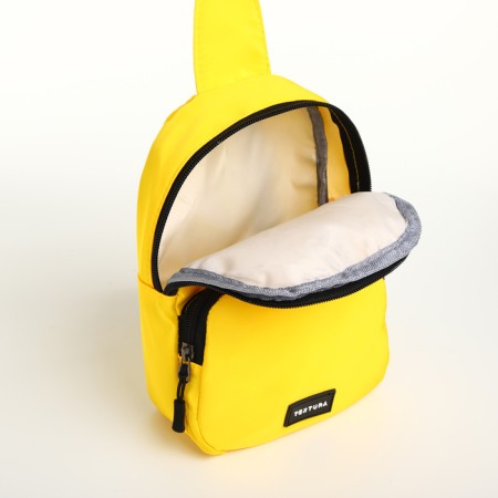 Textura lightning bag, external pocket, yellow color-4