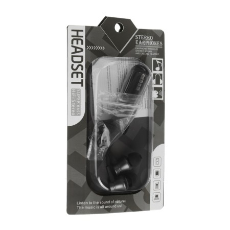 Headphones CB-53, wired, vacuum, microphone, 1 m, jack 3.5 mm, black-3
