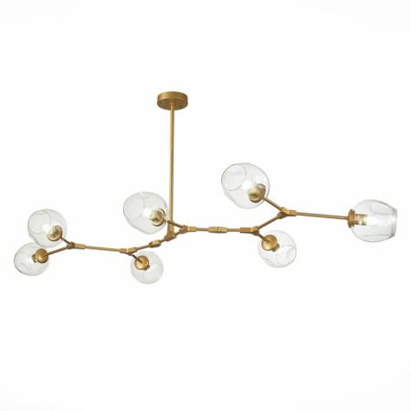 Suspended EVOLUCE lamp. Sle154823-07. Rametto. 7x40 watts, E27, 181x80x33 cm, golden color
