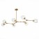Suspended EVOLUCE lamp. Sle154823-07. Rametto. 7x40 watts, E27, 181x80x33 cm, golden color