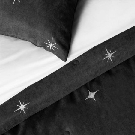 Cover with pillowcases "Belli", size 230x250 cm, black color-3