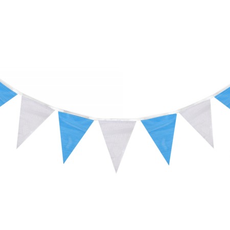 Hirland flags, l-50 m, (set of 100 pcs), flag 13 x 18 cm, white-blue-1