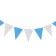 Hirland flags, l-50 m, (set of 100 pcs), flag 13 x 18 cm, white-blue