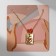 Contour "Heart" Cut, Red color in gold, 40 cm