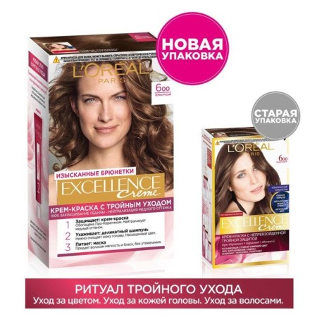 Hair Cream L’Oreal Excellence Creme, tone 600 Dark Breaky-9
