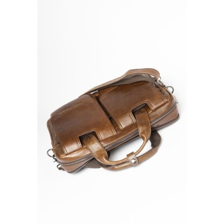 Male portfolio, genuine leather de-gosa brown, 42x9x32 cm-3
