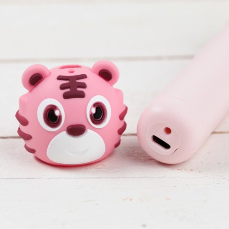 3D handle of tiger, work with PLA plastic, USB power cable, pink-4