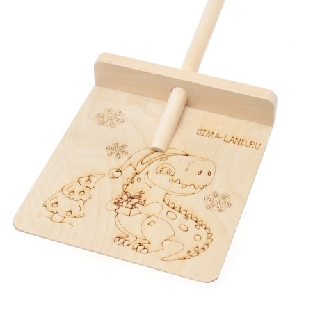 Wooden shovel “New Year! Congratulations from dinosaurus "-3