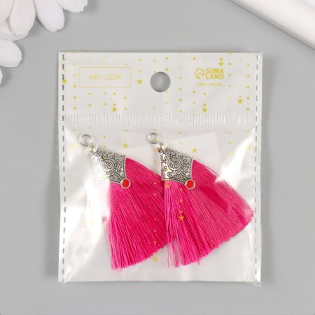 Decor for creativity Textile "Brush East" pink-purple set 2 pcs 1.6x4.5 cm-3