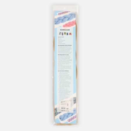 Zumba Kanecalon is monophonic, corrugated, 60 cm, 100 g, light blond color (#AY5)-7
