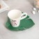 Tea couple ceramic "mother", a mug 100 ml, a saucer 15x14 cm, white color