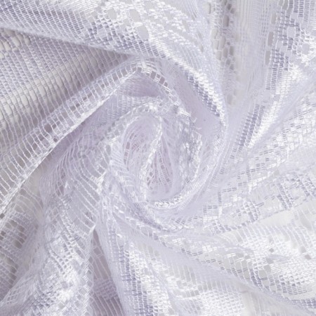 Tulle to the kitchen with a curtain tape, 170x250 cm, white color, 100% polyester-3